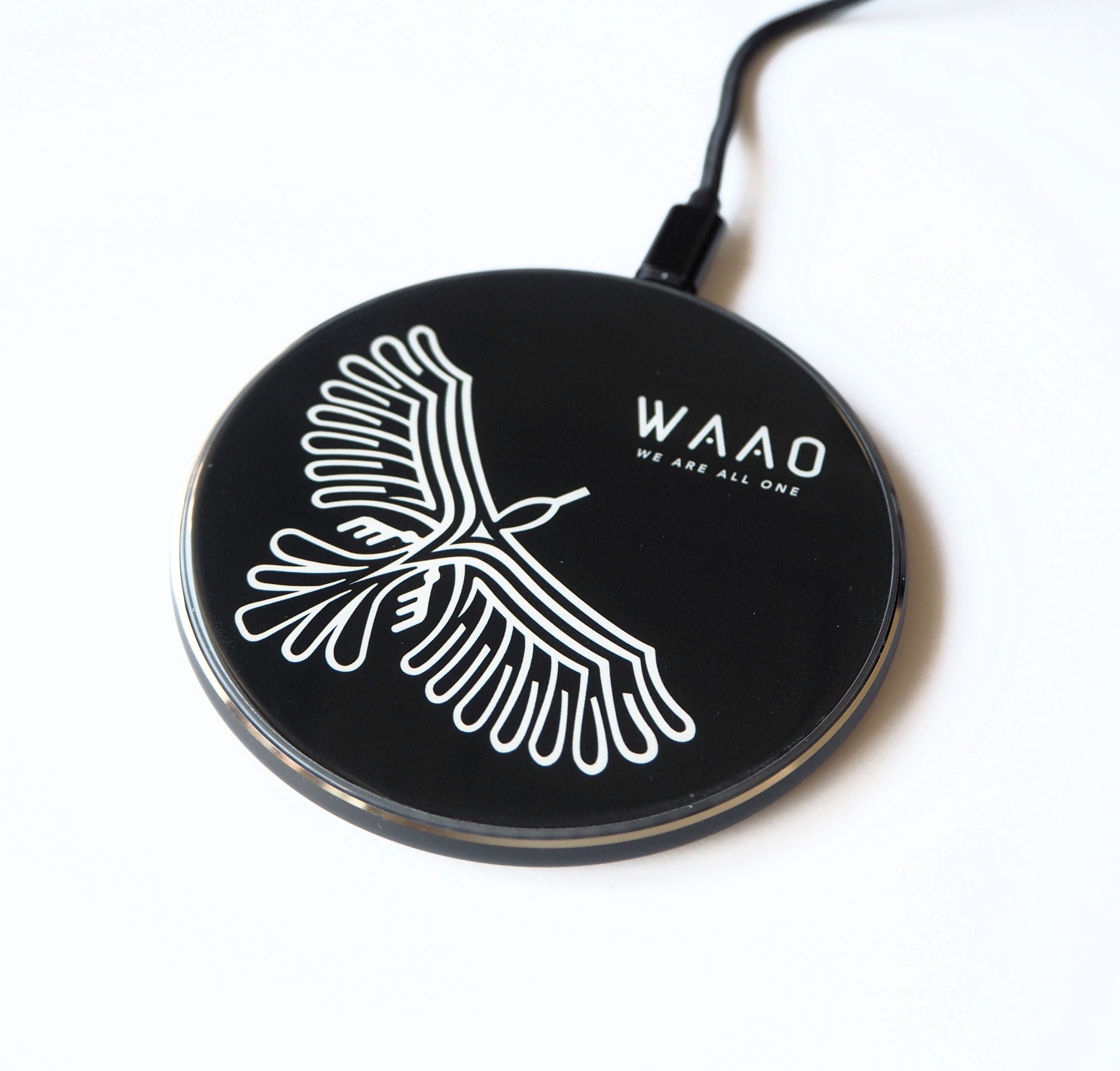 WAAO Black LED Wireless Charger