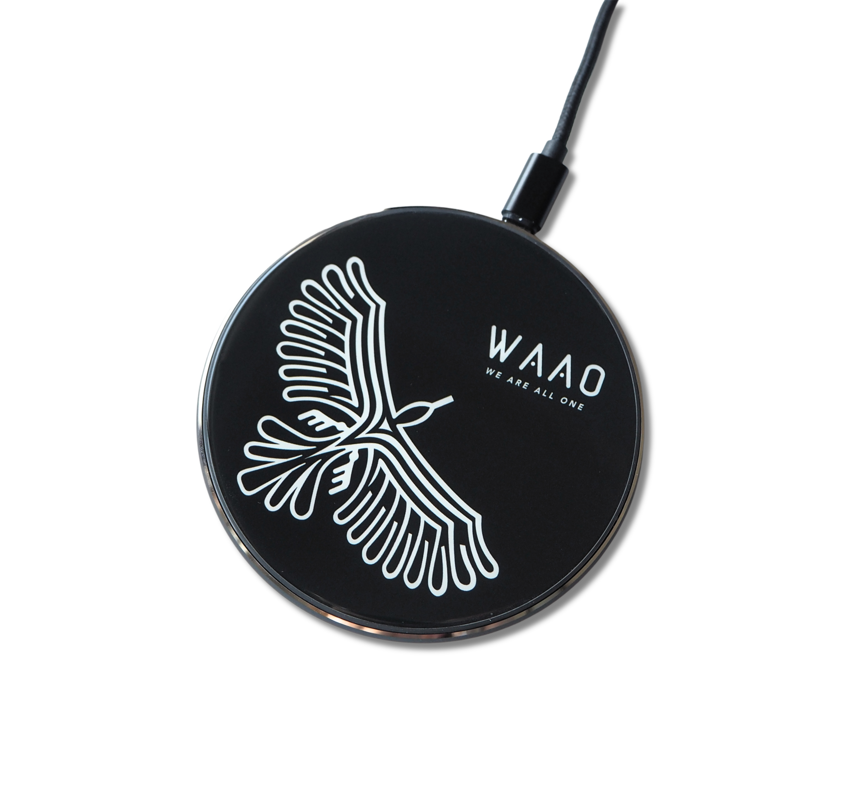 WAAO Black LED Wireless Charger
