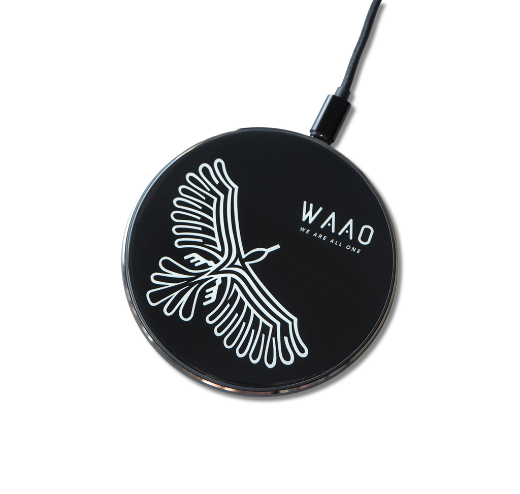 WAAO Black LED Wireless Charger