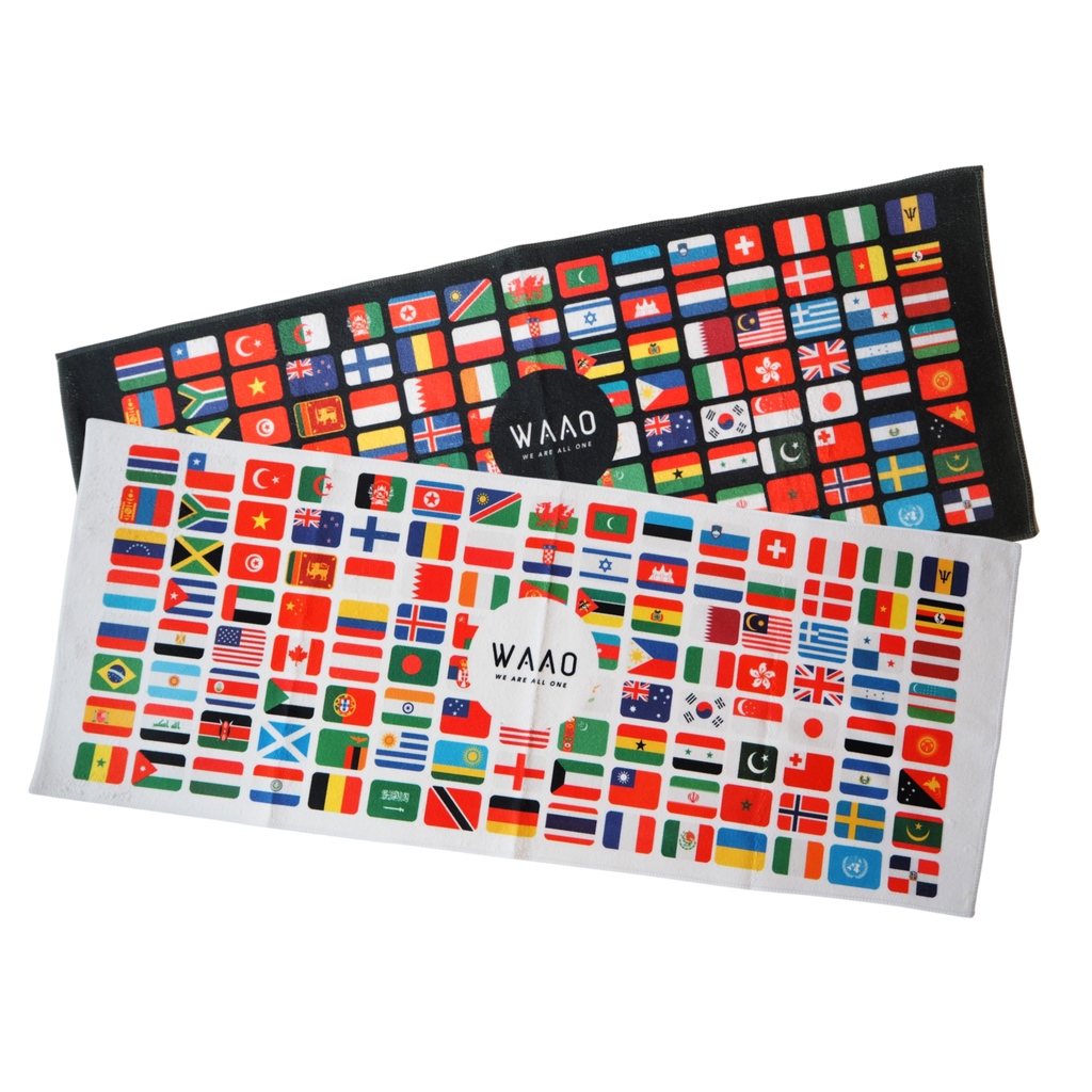 World Flags Lightweight Gym Towel 