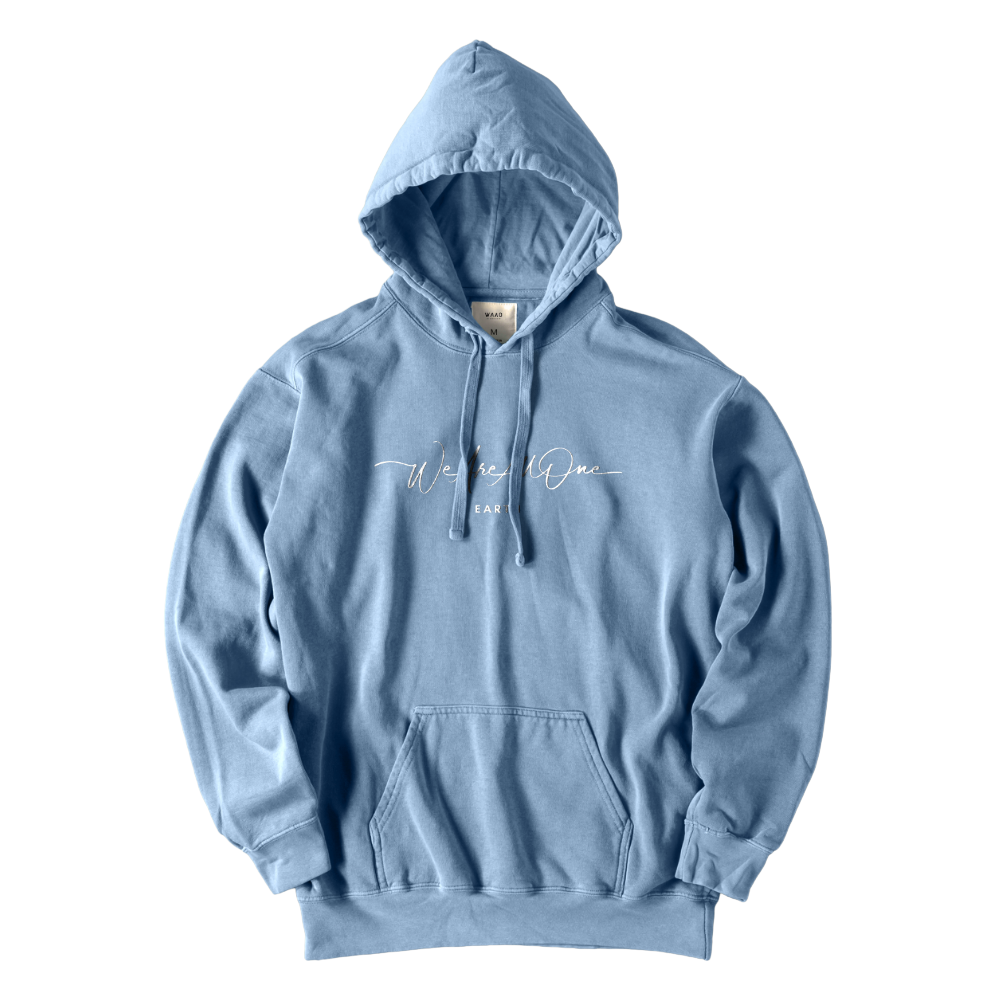 "We Are All One" Vintage Blue Hoodie