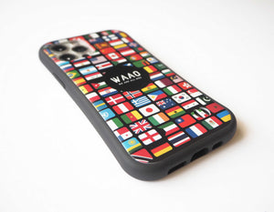 World Flag Black Grip Phone Case