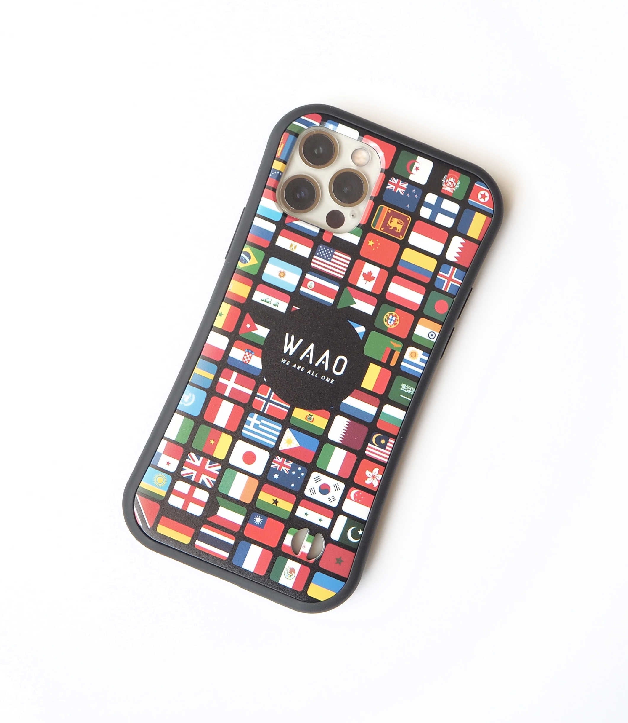 World Flag Black Grip Phone Case