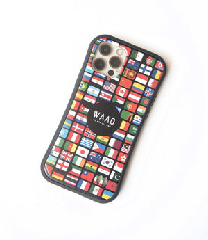 World Flag Black Grip Phone Case