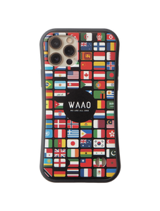 World Flag Black Grip Phone Case