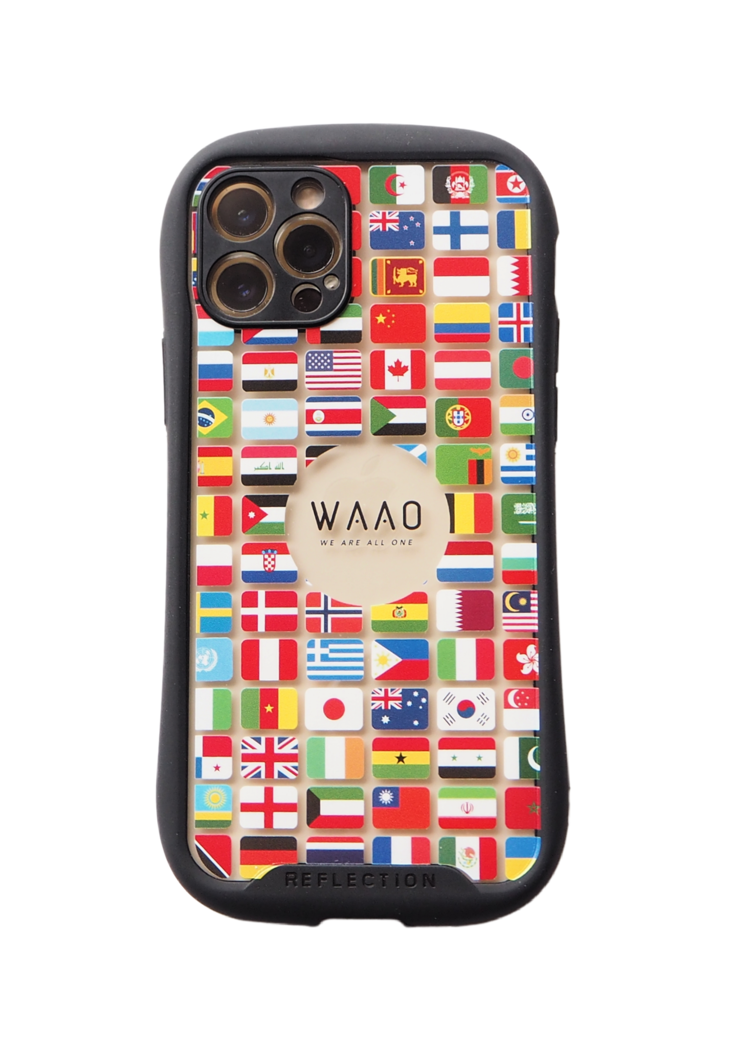 World Flag Reflection Grip Phone Case