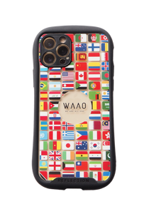 World Flag Reflection Grip Phone Case