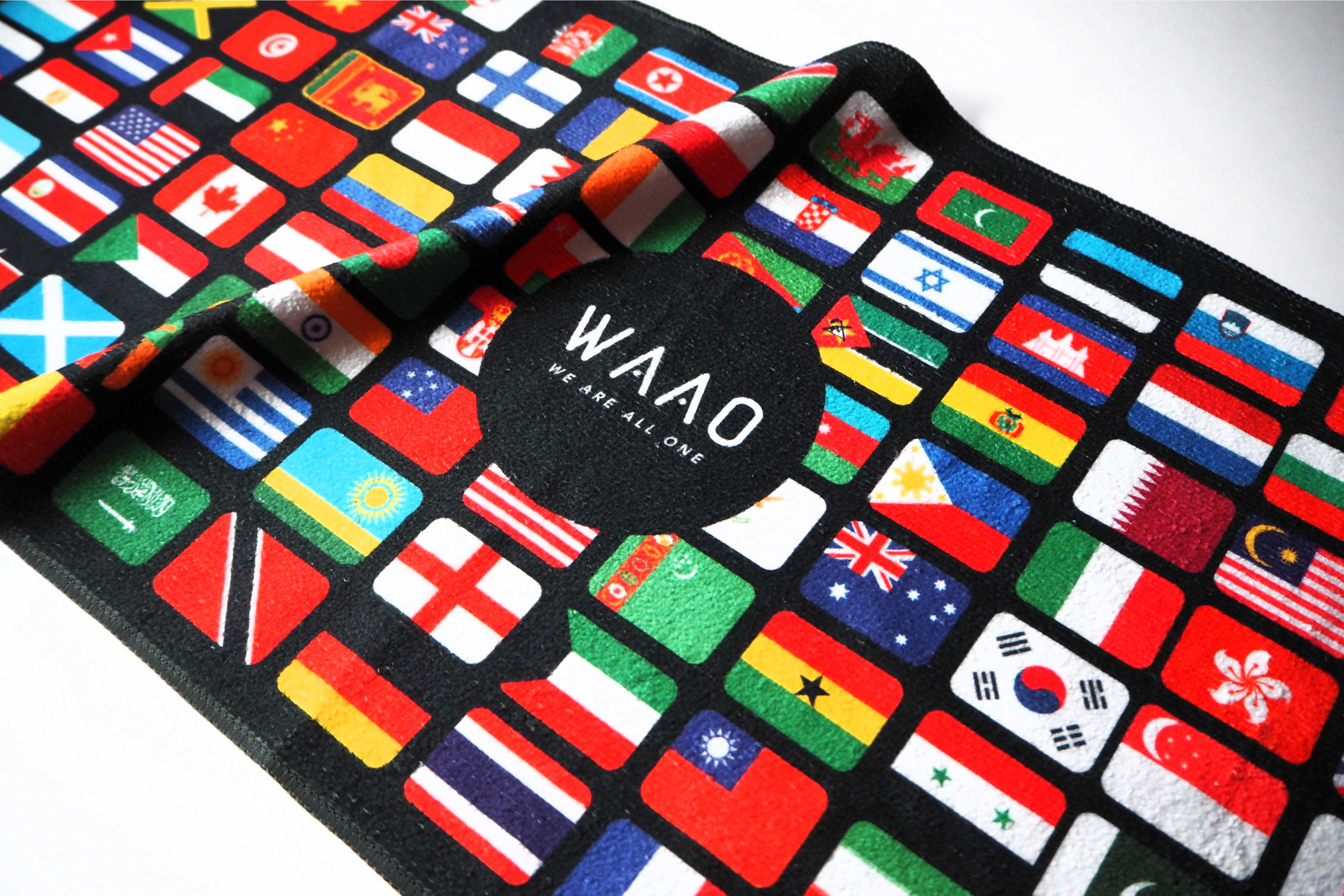 World Flags Lightweight Gym Towel 