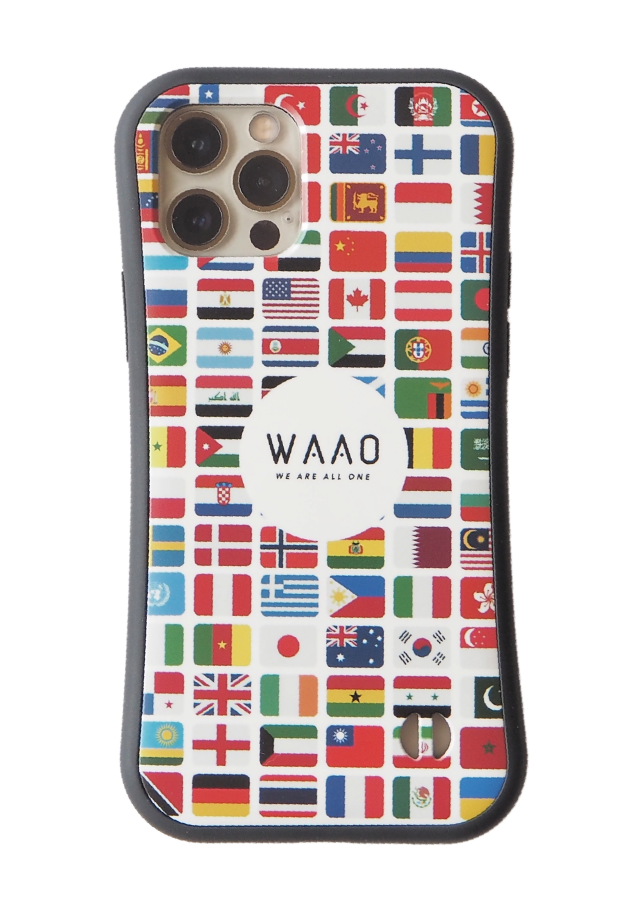 World Flag White Grip Phone Case