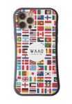 World Flag White Grip Phone Case