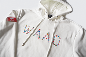 "WAAO" Flag Emblem White Premium Hoodie 