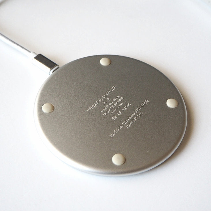 WAAO Silver LED Wireless Charger