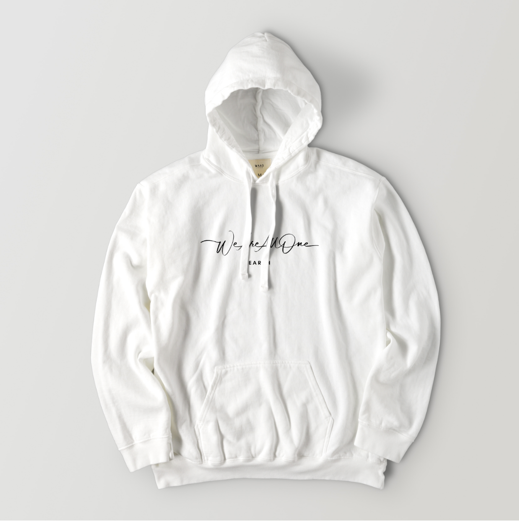 "We Are All One" Vintage White Hoodie