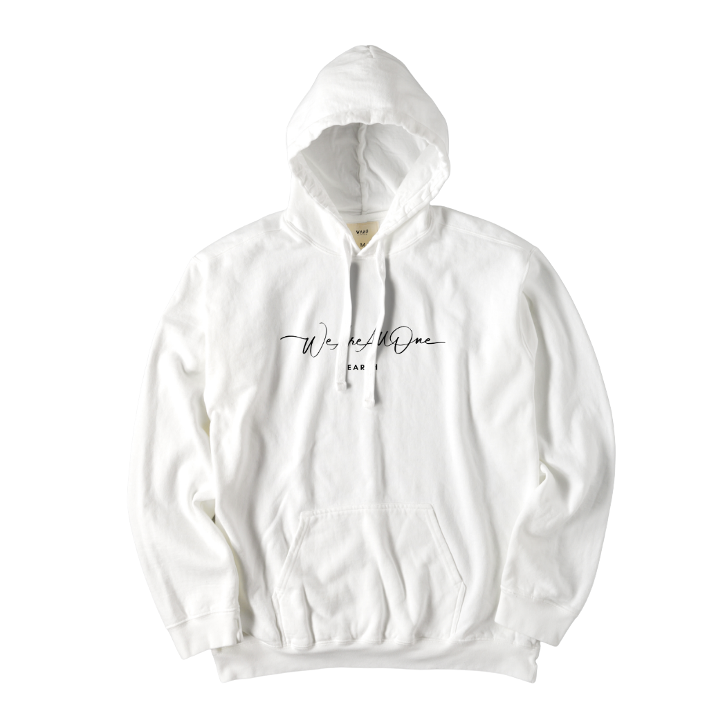 "We Are All One" Vintage White Hoodie
